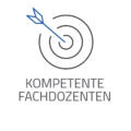 Zielschreibe mit Pfeil in der Mitte
