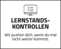 Check up Grafik mit Headline Lerstandskontrollen